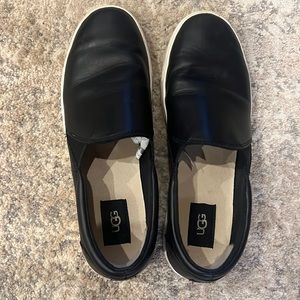 Ugg slip on loafers black womens size 10